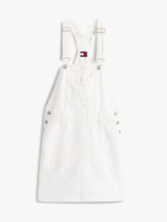 Tommy Jeans Denim Overall Mini Dress — Denim White 5