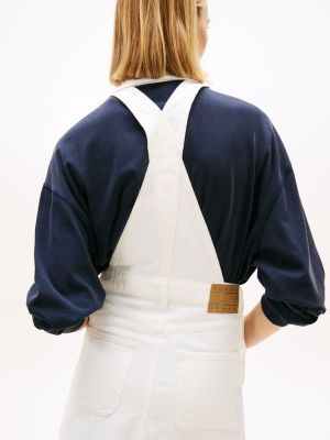 tommy hilfiger denim overall dress Vintage Y2k Tommy Hilfiger Jean Denim Overalls Jumper Button Front Pocket  Dress