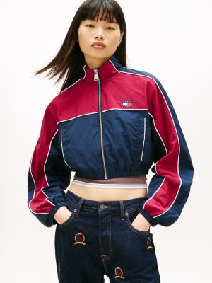 Tommy Jeans Cropped Windbreaker, Lavish Cerise