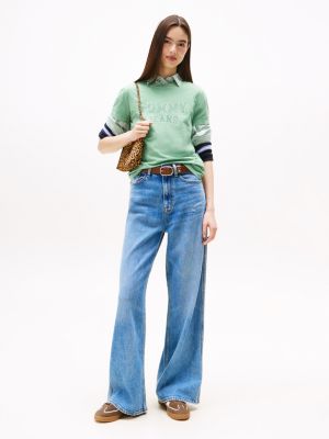 Tommy Jeans High-Rise Wide-Leg Jean, Denim Medium