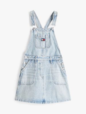 tommy hilfiger denim overall dress Flag Motif Denim Overall Dress