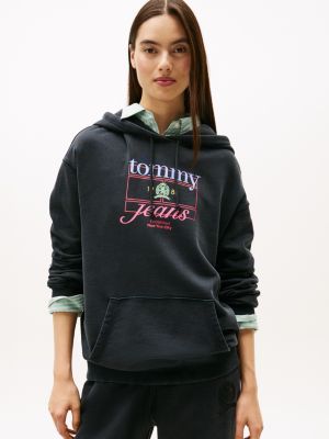 Tommy Jeans Multicolor Graphic Hoodie, Black