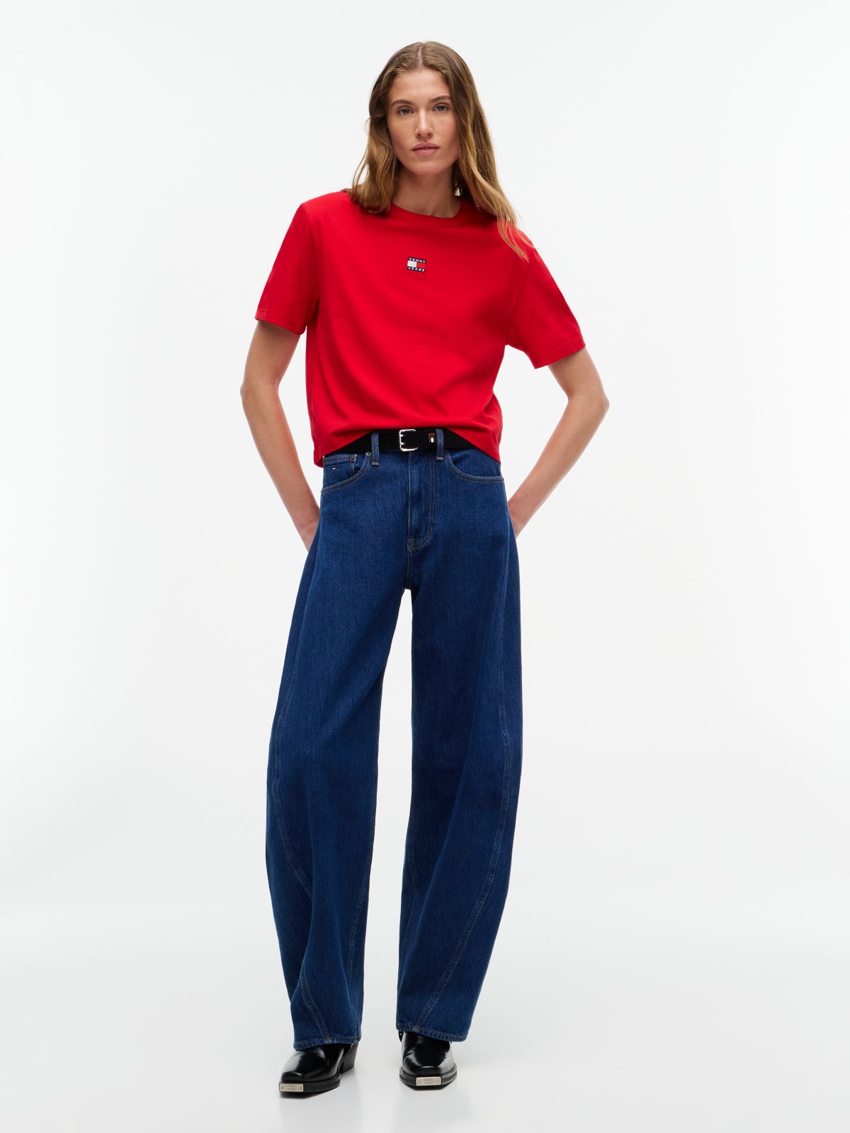 Tommy Jeans Badge Boxy T-Shirt — Lavish Red