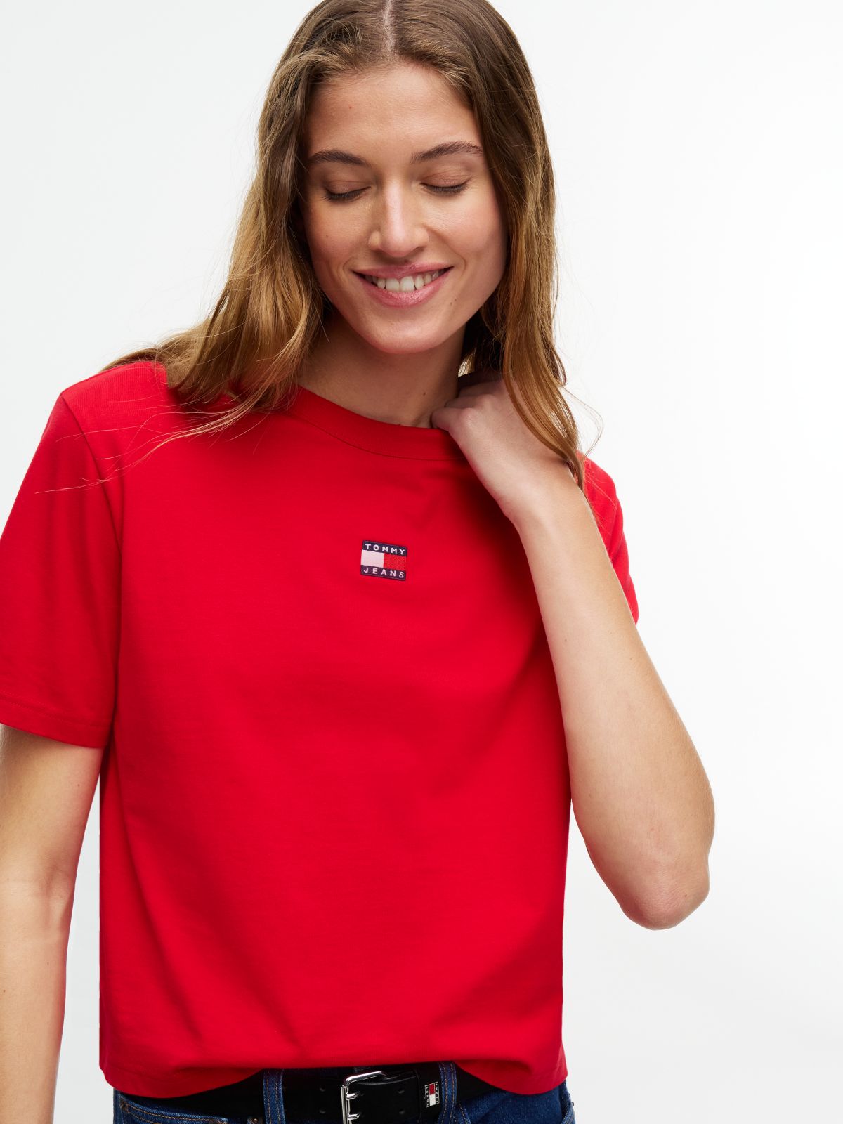 Tommy Jeans Badge Boxy T-Shirt — Lavish Red