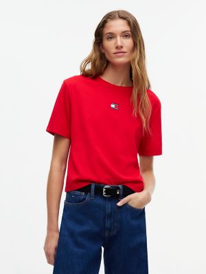 Tommy Jeans Badge Boxy T-Shirt, Lavish Red