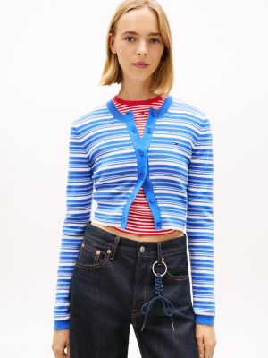 Tommy Jeans Slim Fit Striped Cardigan