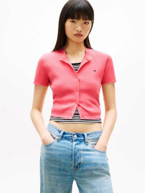 Женские джинсы Tommy Hilfiger Tommy Jeans Short-Sleeve Cardigan