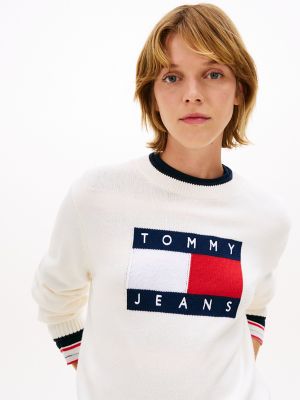 Женские джинсы Tommy Hilfiger Tommy Jeans Flag Logo Tipped Sweater — фото 3