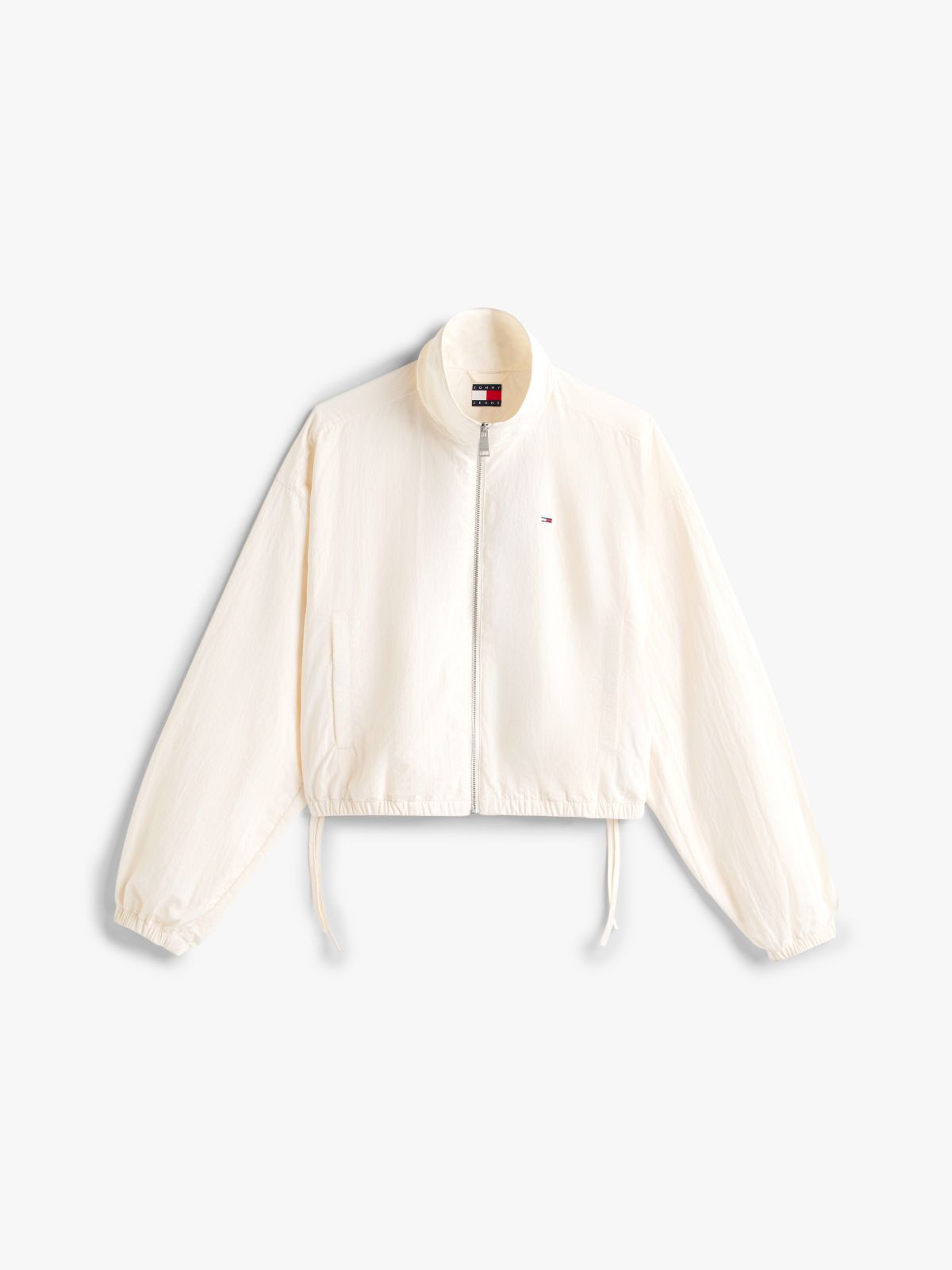 Tommy Jeans Water-Repellent Zip Jacket — Ancient White