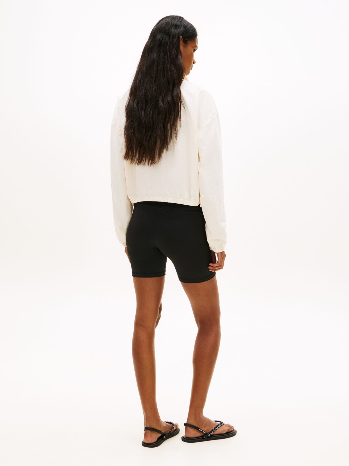Tommy Jeans Water-Repellent Zip Jacket — Ancient White