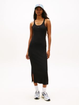 Tommy Jeans Racerback Midi Tank Dress, Black