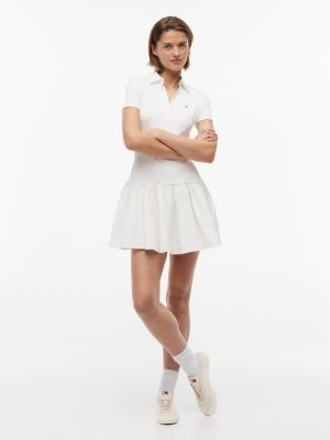 Tommy Jeans Mixed-Media Polo Mini Dress, Ecru