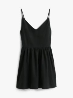 Tommy Jeans Linen-Blend Skater Dress — Black 5