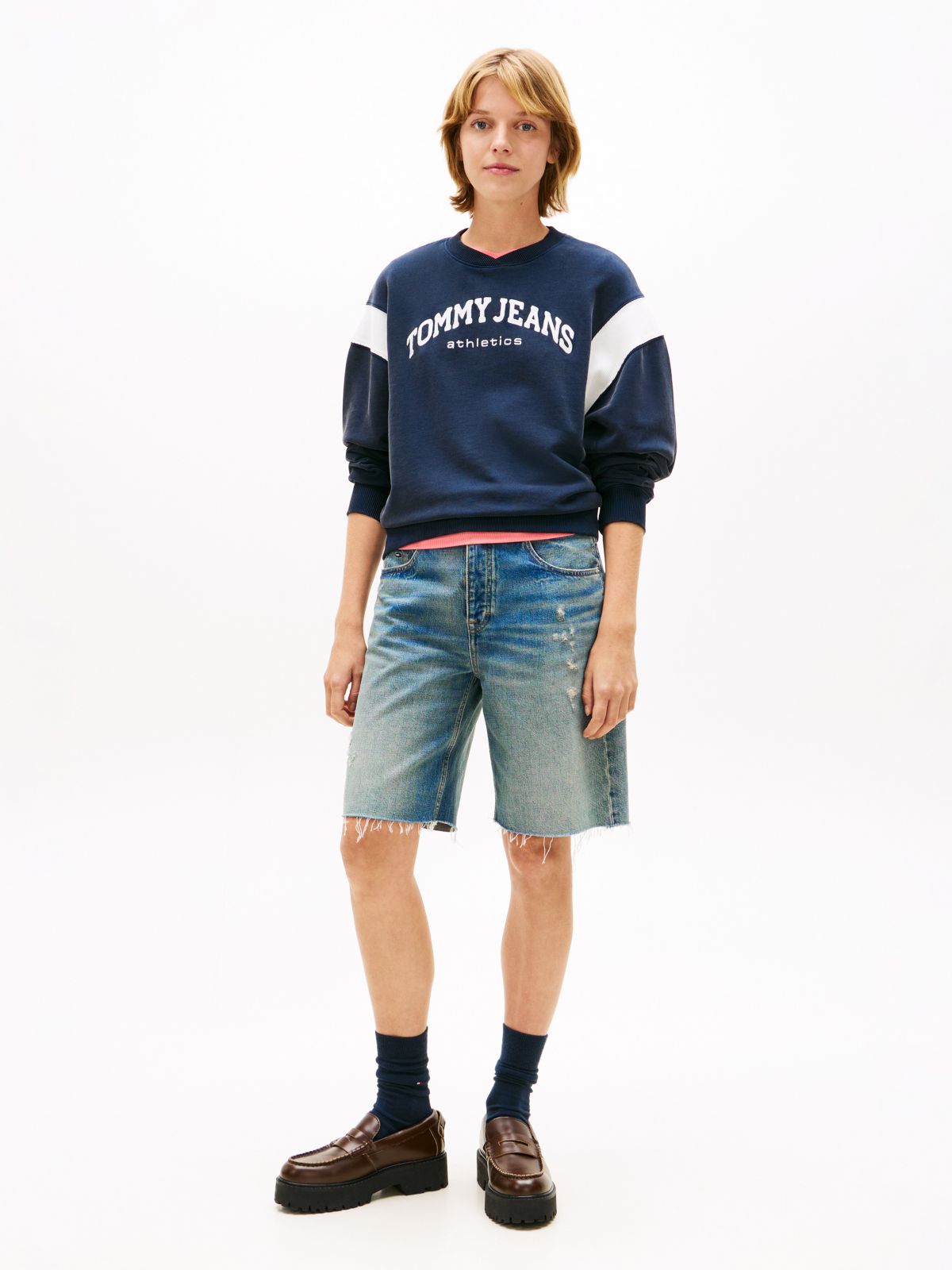 Tommy Jeans Athletics Boxy Sweatshirt — Navy