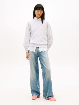 Женские джинсы Tommy Hilfiger Tommy Jeans Puff Print Boxy Sweatshirt — фото 2