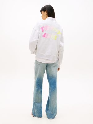 Женские джинсы Tommy Hilfiger Tommy Jeans Puff Print Boxy Sweatshirt — фото 4