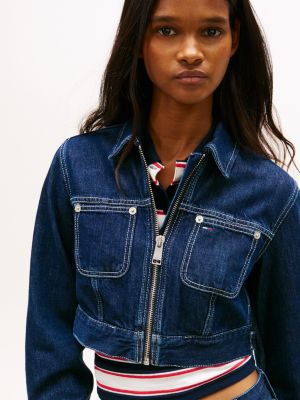 Женские куртки Tommy Hilfiger Tommy Jeans Cropped Denim Zip Jacket — фото 2