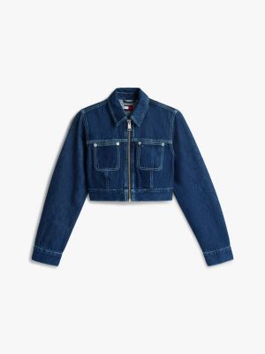 Женские куртки Tommy Hilfiger Tommy Jeans Cropped Denim Zip Jacket — фото 5