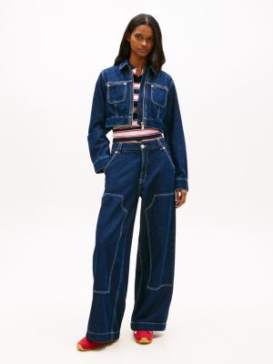 Женские куртки Tommy Hilfiger Tommy Jeans Cropped Denim Zip Jacket — фото 3