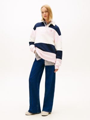 Tommy Jeans High-Rise Wide Leg Jean, Denim Dark