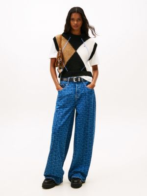 Tommy Jeans Mid-Rise Loose Wide Leg Jean, Denim Medium