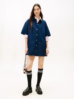 Tommy Jeans Pocket Mini Shirtdress, Dark Night Navy