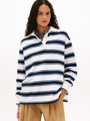 Tommy Jeans Relaxed Stripe Rugby, Ecru / Multi Stripe
