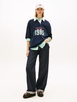 Женские джинсы Tommy Hilfiger Tommy Jeans 1985 Logo Oversized Rugby — фото 3