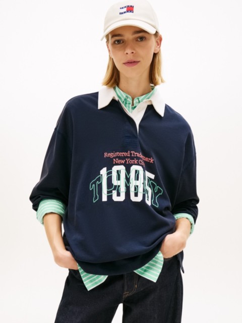 Женские джинсы Tommy Hilfiger Tommy Jeans 1985 Logo Oversized Rugby