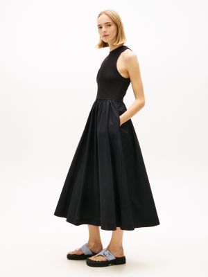 Tommy Jeans Mixed-Media Tank Dress, Black