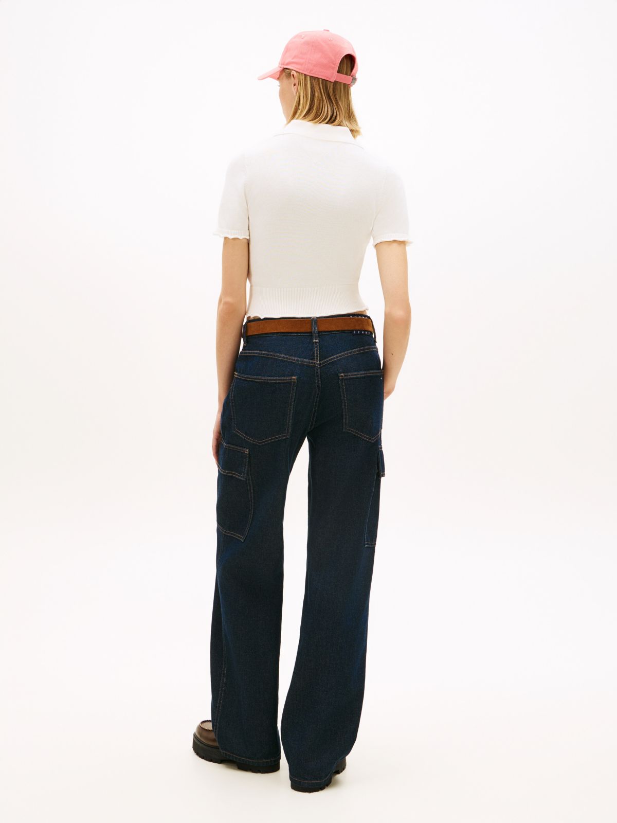 Tommy Jeans Lettuce-Trim Sweater Polo — Ancient White