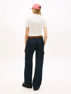 Tommy Jeans Lettuce-Trim Sweater Polo — Ancient White 4