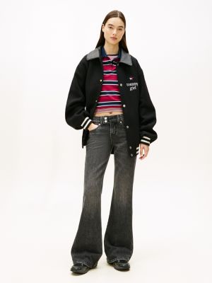 Tommy Jeans Low-Rise Flex Bootcut Jean, Denim Black