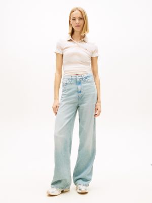 Tommy Jeans High-Rise Wide Leg Jean, Denim Light