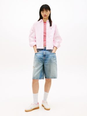 Женские рубашки Tommy Hilfiger Tommy Jeans Relaxed Cropped Poplin Shirt — фото 3