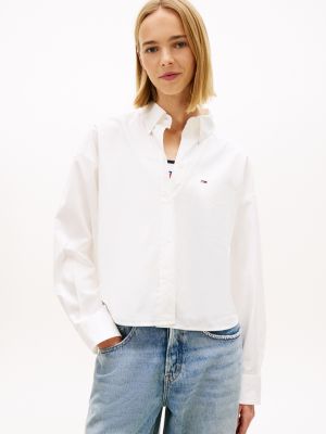 Tommy Jeans Relaxed Cropped Poplin Shirt