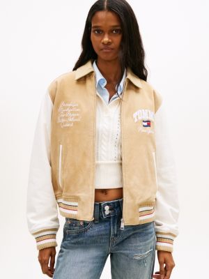 Tommy Jeans Suede Varsity Jacket