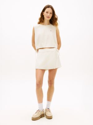 Женские джинсы Tommy Hilfiger Tommy Jeans Side-Tie Linen-Blend Top — фото 3