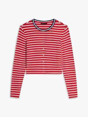 Женские джинсы Tommy Hilfiger Tommy Jeans Slim Fit Rib-Knit Cardigan — фото 5