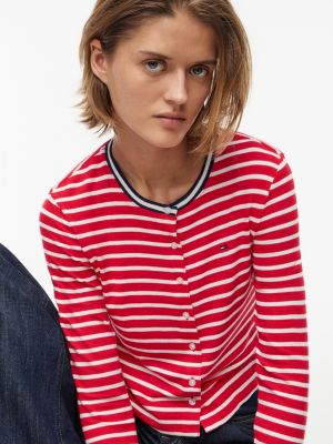 Женские джинсы Tommy Hilfiger Tommy Jeans Slim Fit Rib-Knit Cardigan — фото 3