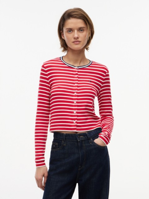 Женские джинсы Tommy Hilfiger Tommy Jeans Slim Fit Rib-Knit Cardigan