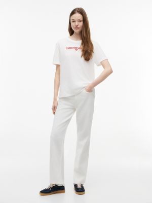 Женские футболки Tommy Hilfiger Tommy Jeans Embroidered Script T-Shirt — фото 2