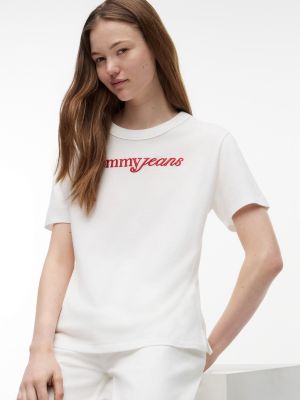 Женские футболки Tommy Hilfiger Tommy Jeans Embroidered Script T-Shirt — фото 3