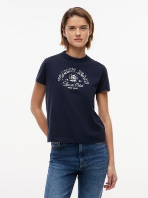 Tommy Jeans Sports Club Logo T-Shirt, Dark Night Navy