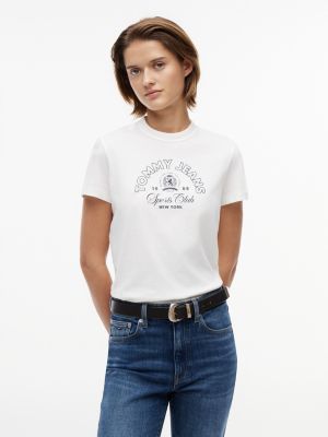Tommy Jeans Sports Club Logo T-Shirt, Ecru