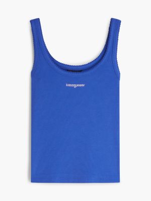 Женские джинсы Tommy Hilfiger Tommy Jeans Slim Fit Rib-Knit Tank Top — фото 5