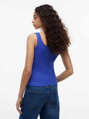 Женские джинсы Tommy Hilfiger Tommy Jeans Slim Fit Rib-Knit Tank Top — фото 4