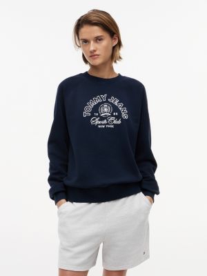 Tommy Jeans Sports Club Logo Sweatshirt, Dark Night Navy