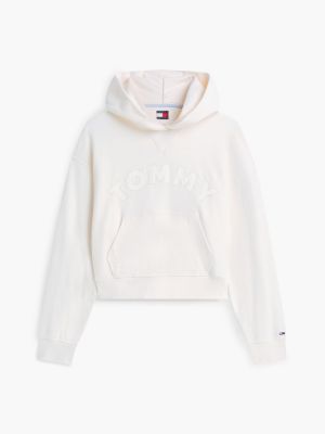 Женское худи Tommy Jeans Boxy Fit Garment-Dyed, цвет: Белый — фото 5