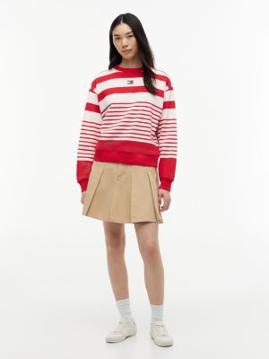 Женские джинсы Tommy Hilfiger Tommy Jeans Relaxed Striped Sweatshirt — фото 2